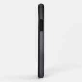 Donkergrijs geborsteld aluminium Metal Look-Monogr Case-Mate iPhone Case (Achterkant/rechts)