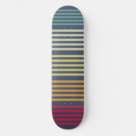 Donkergrijs gekleurde retro strepen persoonlijk skateboard