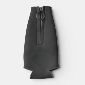 Donkergrijs geometrisch maaspatroon Monogram Flesjeskoeler (Achterkant)