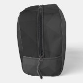 Donkergrijs geometrisch maaspatroon Monogram Toilettasje (Rechts)