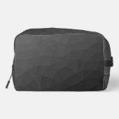 Donkergrijs geometrisch maaspatroon Monogram Toilettasje (Achterkant)