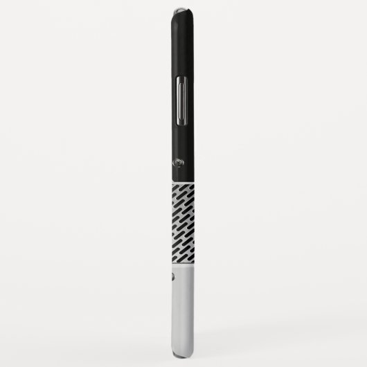 Donkergrijs geometrisch metallisch ontwerp Case-Mate iPhone case (Achterkant/rechts)