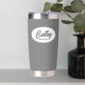 Donkergrijs gestileerde bruiloft bruidsmeisje geïsoleerde drinkbeker