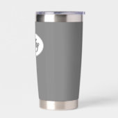 Donkergrijs gestileerde bruiloft bruidsmeisje geïsoleerde drinkbeker (Links)