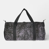 Donkergrijs getextureerd faux leer plunjezak (Voorkant)