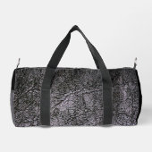 Donkergrijs getextureerd faux leer plunjezak (Achterkant)