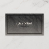 Donkergrijs glitter visitekaartje (Voorkant)