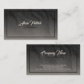 Donkergrijs glitter visitekaartje (Voorkant / Achterkant)