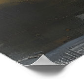 Donkergrijs Goud Abstract Schilderij Wandkunst Poster (Hoek)