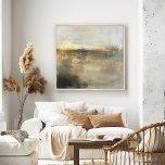 Donkergrijs Goud Abstract Schilderij Wandkunst Poster<br><div class="desc">Verhoog uw interieur met de luxe "Dark Grey Gold Abstract Painting Wall Art." Dit verfijnde kunstwerk heeft een abstract ontwerp met een diepe donkergrijze basis die overgaat in ivoor, versierd met dynamische spatten van goud en beige. De compositie roept de serene schoonheid van een oceaanhorizon op, die diepte en licht...</div>