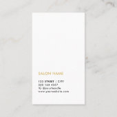 Donkergrijs Goud Haar Stylist Salon Visitekaartje (Achterkant)