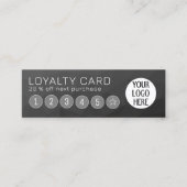 Donkergrijs Gradient Geometrische mesh Aangepaste  Klantenkaartje (Voorkant)