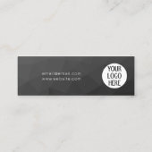 Donkergrijs Gradient Geometrische mesh Aangepaste  Klantenkaartje (Achterkant)