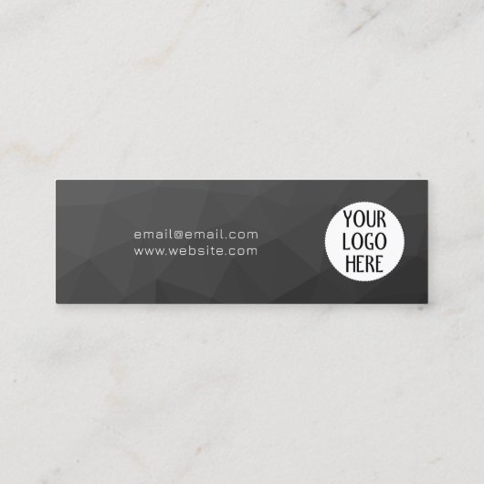 Donkergrijs Gradient Geometrische mesh Aangepaste  Klantenkaartje (Achterkant)