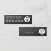 Donkergrijs Gradient Geometrische mesh Aangepaste  Klantenkaartje (Voorkant / Achterkant)