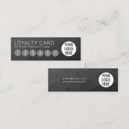 Donkergrijs Gradient Geometrische mesh Aangepaste  Klantenkaartje