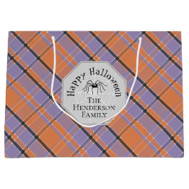 Donkergrijs griezelig spinnenwebs aangepaste hallo groot cadeauzakje