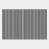 Donkergrijs & Grijs Gestreepd Inpakpapier Vel (Voorkant 2)