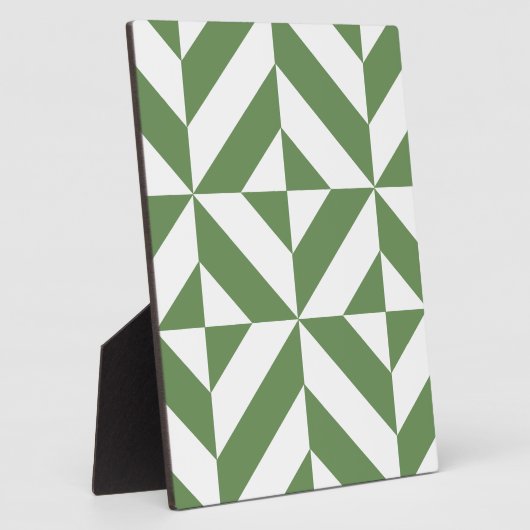 Donkergrijs groen geometrisch decoderpatroon fotoplaat (Zijkant)