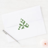 Donkergrijs groen geometrisch decoderpatroon sticker (Envelop)