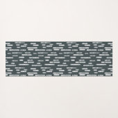 Donkergrijs Groen Roundlines Patroon Yogamat (Achterkant (horizontaal))