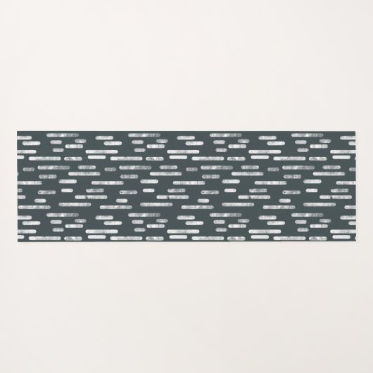Donkergrijs Groen Roundlines Patroon Yogamat (Achterkant (horizontaal))