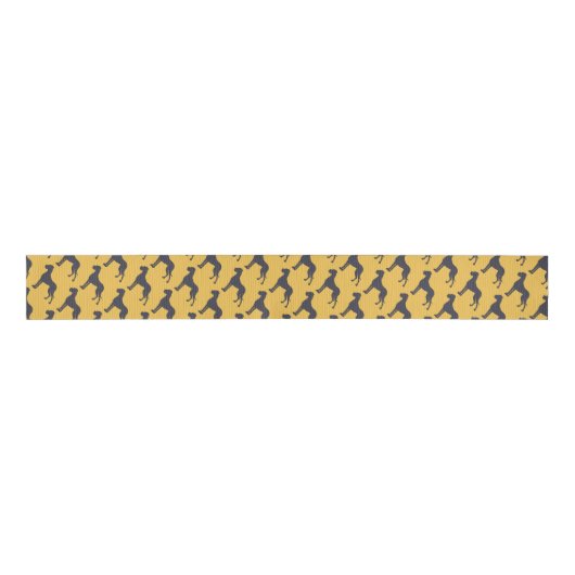 Donkergrijs Grote Denen Grosgrain Lint (Voorkant)