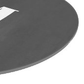 Donkergrijs Initiaal Letter Monogram Modern Snijplank (Hoek)