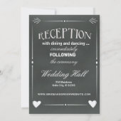 Donkergrijs krijtbord Weddenschap met hart Kaart (Achterkant)