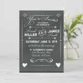 Donkergrijs krijtbord Weddenschap met hart Kaart (Staand voorkant)