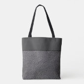 Donkergrijs kunstleder en donkergrijs monogrammen tote bag (Achterkant)