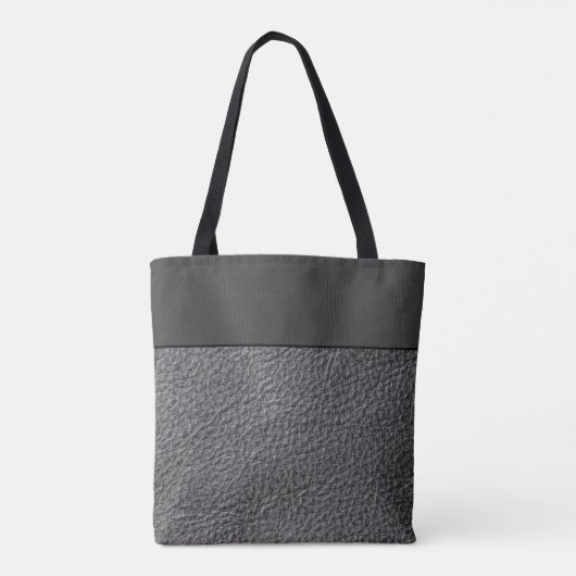 Donkergrijs kunstleder en donkergrijs monogrammen tote bag (Achterkant)