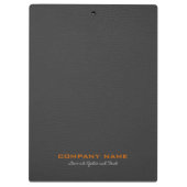 Donkergrijs leder Gepersonaliseerd Klembord (Achterkant)