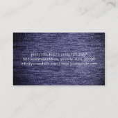 Donkergrijs leder visitekaartje (Achterkant)