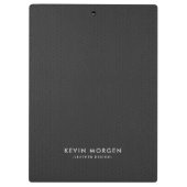 Donkergrijs lederen monogram klembord (Achterkant)