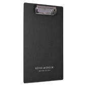 Donkergrijs lederen monogram klembord (Rechts)