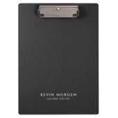 Donkergrijs lederen monogram klembord (Voorkant)
