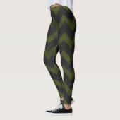 Donkergrijs legergroen  chevron leggings (Links)
