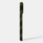 Donkergrijs legergroen chevron Monogram iPhone Hoesje (Rechterkant)