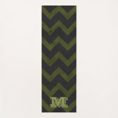 Donkergrijs legergroen  chevron Monogram Yogamat (Voorkant)