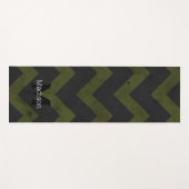 Donkergrijs legergroen chevron Monogram Yogamat (Voorkant (horizontaal))