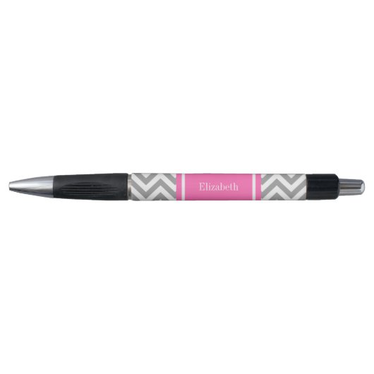 Donkergrijs Lg Chevron Felroze #2 Naam Initiaalmon Pen (Voorkant)