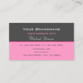 Donkergrijs Lichtroze met Monogram Professional Visitekaartje (Achterkant)