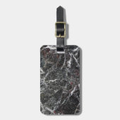 Donkergrijs marmeren steen en rood Lijst Bagagelabel (Voorkant verticaal)
