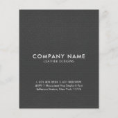 Donkergrijs  menu met lederen service in Faux (Achterkant)