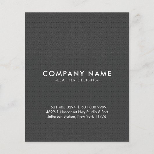 Donkergrijs  menu met lederen service in Faux (Achterkant)