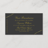 Donkergrijs met Gold Decor en Logo Professional Visitekaartje (Achterkant)