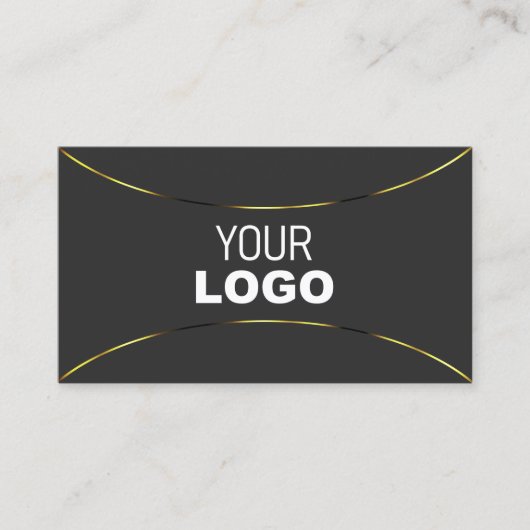 Donkergrijs met Gold Decor en Logo Professional Visitekaartje (Voorkant)