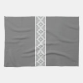 Donkergrijs met patroonaccent theedoek (Horizontaal)