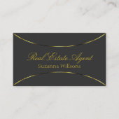 Donkergrijs met Shimmery Gold Decor Professional Visitekaartje (Voorkant)